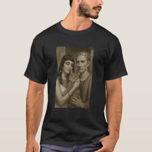 Katzen aus alten Zeiten verehrten Cleopatra Caesar T-Shirt