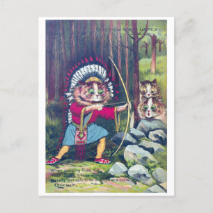 Katzen aus Nordamerika - Louis Wain Feiertagspostkarte