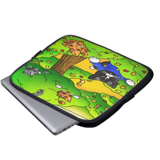 Katzen ausblenden laptopschutzhülle (Vorne Knopf)