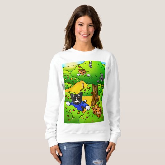 Katzen ausblenden sweatshirt (Vorne ganz)