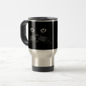 Katzen-Ausdruck-Reise-Tasse Reisebecher (Vorderseite Links)