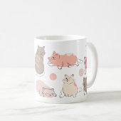 Katzen-Ausdrücke gedruckte Tasse (VorderseiteRechts)