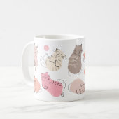 Katzen-Ausdrücke gedruckte Tasse (Vorderseite Links)