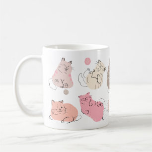 Katzen-Ausdrücke gedruckte Tasse