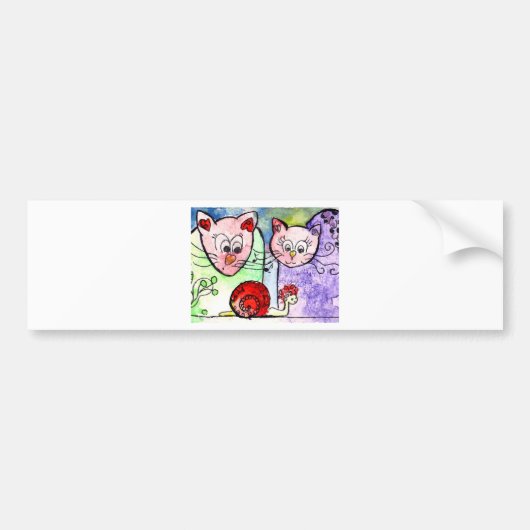 Katzen Autoaufkleber (Vorne)