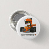Katzen-Autorennen-Acryl-Schlüsselanhänger Button (Vorne & Hinten)