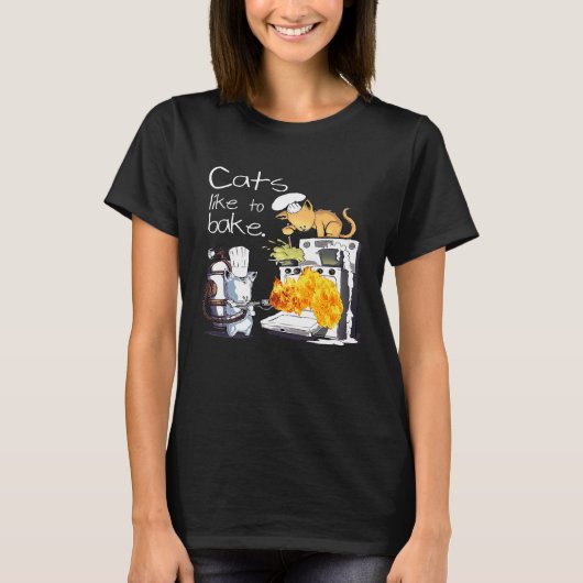 Katzen backen gerne Shirt (Vorderseite)