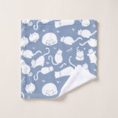 Katzen Badhandtuch Set (Waschlappen)