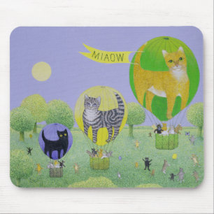 Katzen-Ballon-Rennen Mousepad