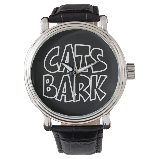 Katzen Bark Armbanduhr (Vorderseite)