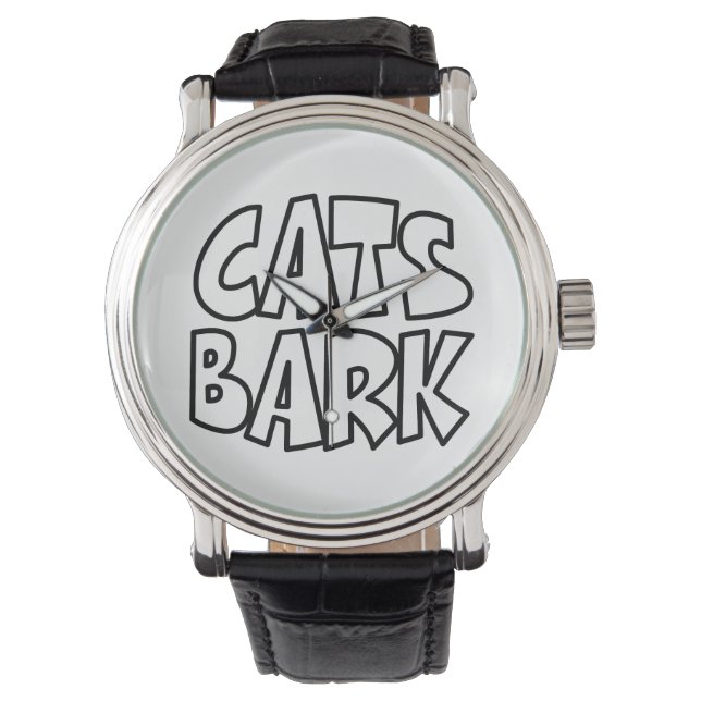 Katzen Bark Armbanduhr (Vorderseite)