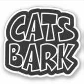 Katzen Bark Aufkleber (Vorderseite)