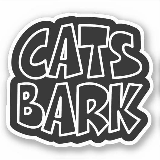 Katzen Bark Aufkleber (Vorderseite)
