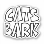 Katzen Bark Aufkleber (Vorderseite)