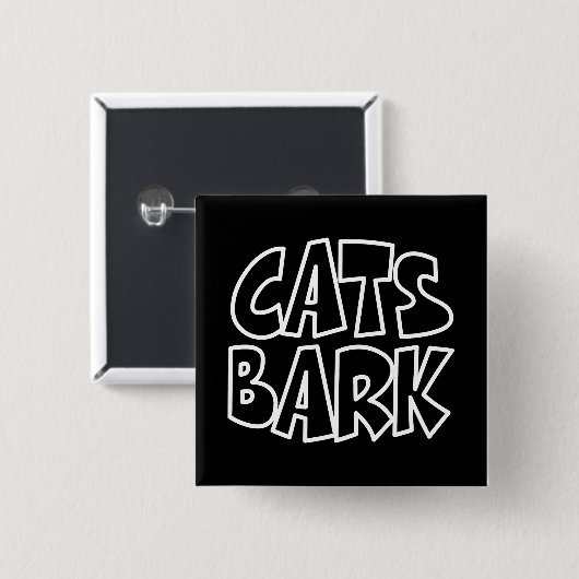 Katzen Bark Button (Vorne & Hinten)