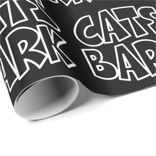 Katzen Bark Geschenkpapier (Rolleneckpunkt)