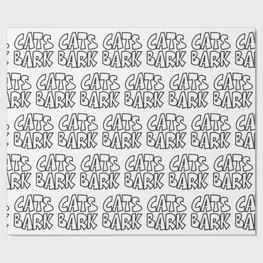 Katzen Bark Geschenkpapier (Flach)