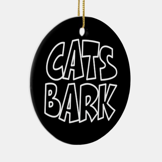 Katzen Bark Keramik Ornament (Rechts)