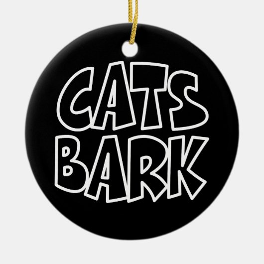 Katzen Bark Keramik Ornament (Vorne)