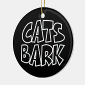 Katzen Bark Keramik Ornament (Links)