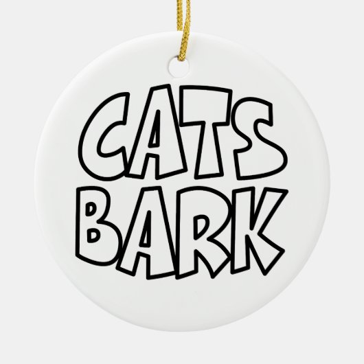 Katzen Bark Keramik Ornament (Vorne)