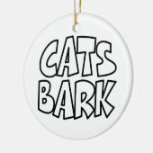 Katzen Bark Keramik Ornament (Links)