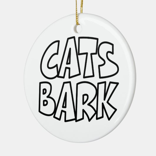 Katzen Bark Keramik Ornament (Links)