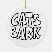 Katzen Bark Keramik Ornament (Hinten)