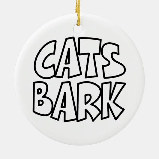 Katzen Bark Keramik Ornament (Hinten)