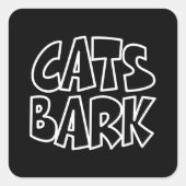 Katzen Bark Quadratischer Aufkleber (Vorderseite)