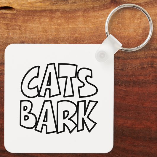 Katzen Bark Schlüsselanhänger (Rückseite)