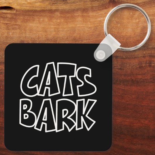 Katzen Bark Schlüsselanhänger (Rückseite)