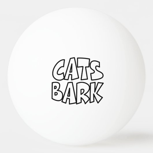Katzen Bark Tischtennisball (Vorderseite)