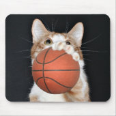 Katzen-Basketball Mousepad (Vorne)
