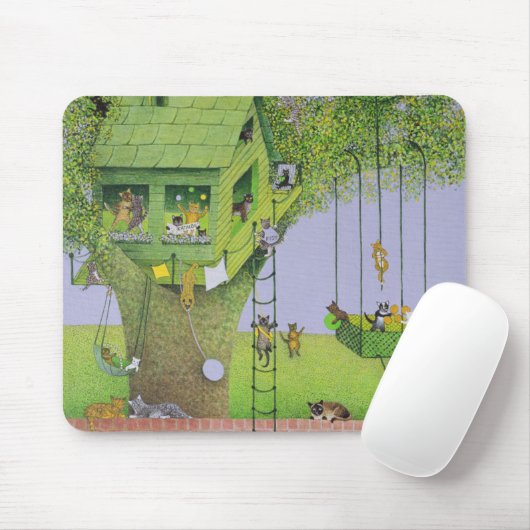 Katzen-Baum-Haus Mousepad (Mit Mouse)