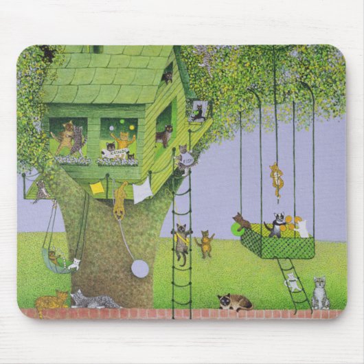 Katzen-Baum-Haus Mousepad (Vorne)
