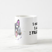 Katzen-Becher, den "ich kam, ich, sah, I FRAZZED " Kaffeetasse (Mittel)