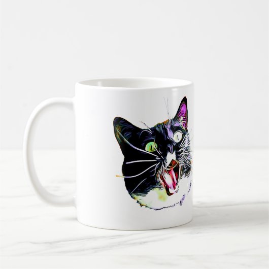 Katzen-Becher, den "ich kam, ich, sah, I FRAZZED " Kaffeetasse (Links)