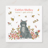 Katzen-Begleiter und Zuhause Sitzen Visitenkarte (Vorderseite)