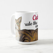 Katzen beherrschen die Welt Tasse (Vorderseite Links)