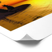 Katzen bei Sonnenuntergang Poster (Ecke)