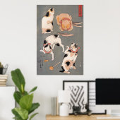 Katzen beim Spielplakat Poster (Heimbüro)
