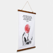 Katzen beobachten Vögel und Buddha Zitat Wandteppich Mit Holzrahmen (Gewinkelt)