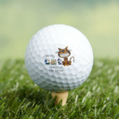 "Katzen bessere Gesellschaft als Männer" Stilvolle Golfball (Insitu T-Shirt)