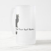 Katzen-Bier-Tassen-personalisierte Mattglas Bierglas (Vorderseite Links)
