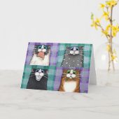 Katzen bis zu keine gute Grußkarte Karte (Gelbe Blume)