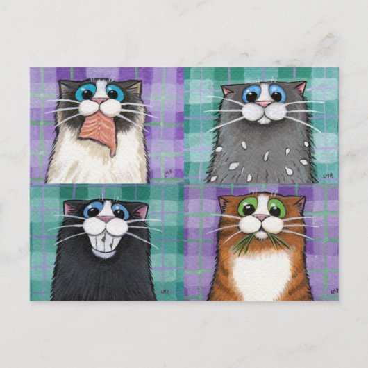 Katzen bis zu keine gute Postkarte (Vorderseite)