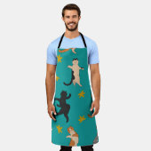 Katzen, Blätter im Herbst, niedliche Muster Schürze (Getragen)
