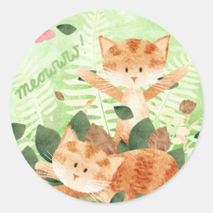 Katzen Blattfrosch - Aufkleber