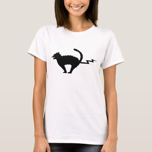 Katzen-Blitz-T - Shirt (Vorderseite)